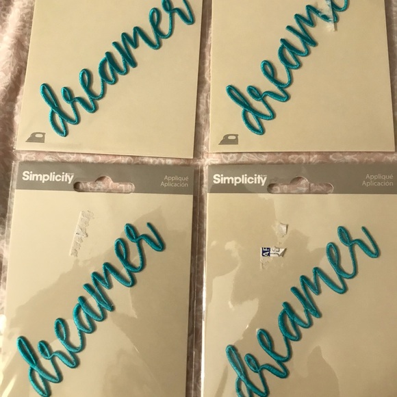 Simplicity Other - Simplicity Teal "dreamer" Appliqué Patch Pack hat iron on jean hippie